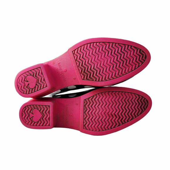 Kate Spade Trudy Polka Dot Rubber Distressed Ankle Rain Boots - Picture 8 of 10